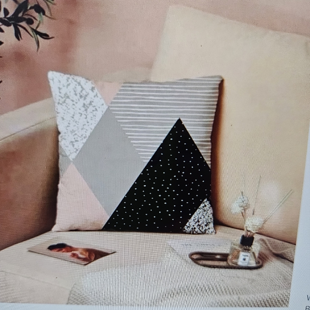 A Girl Thing Geometric Throw Pillow Case-  Black, Gray, Pink